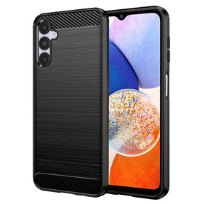 Husa de protectie Techsuit Carbon Silicone compatibil cu Samsung Galaxy A14 4G / A14 5G, Negru