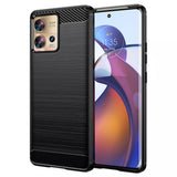 Techsuit Carbon Silicone fekete tok Motorola Edge 30 Fusion telefonhoz