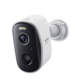 Baseus Outdoor Camera Security N1 Plus (S0TY002131), 2K, 16GB, 2 Camera Kit, Two-way Talk, Night Vision, IP67, Moon White