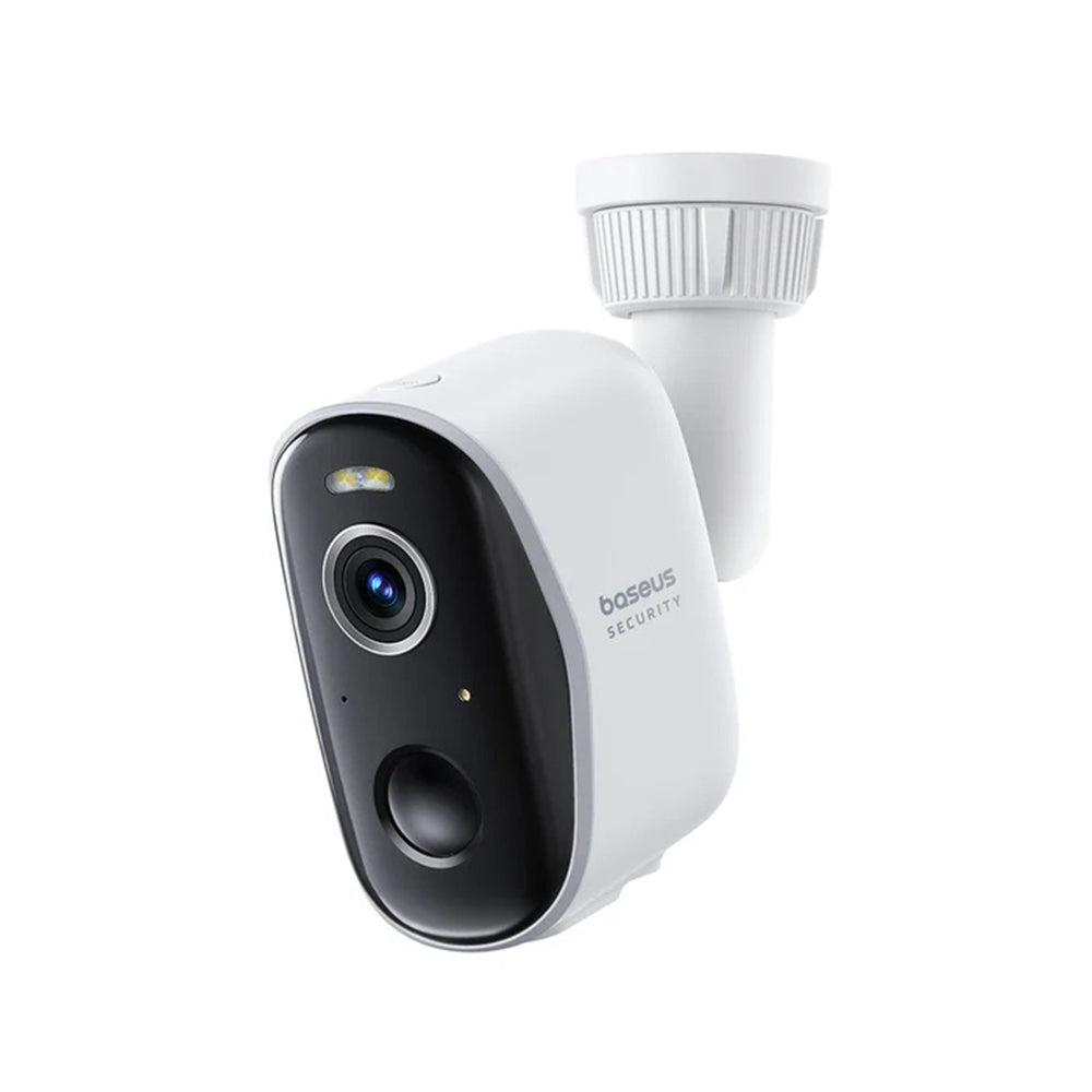 Baseus Outdoor Camera Security N1 Plus (S0TY002131), 2K, 16GB, 2 Camera Kit, Two-way Talk, Night Vision, IP67, Moon White