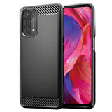 Husa de protectie Techsuit Carbon Silicone compatibil cu Oppo A54 5G / A74 5G / OnePlus Nord N200 5G, Negru
