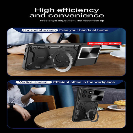 Husa de protectie Techsuit CamGuard Pro compatibil cu Honor X8c, Roz Auriu