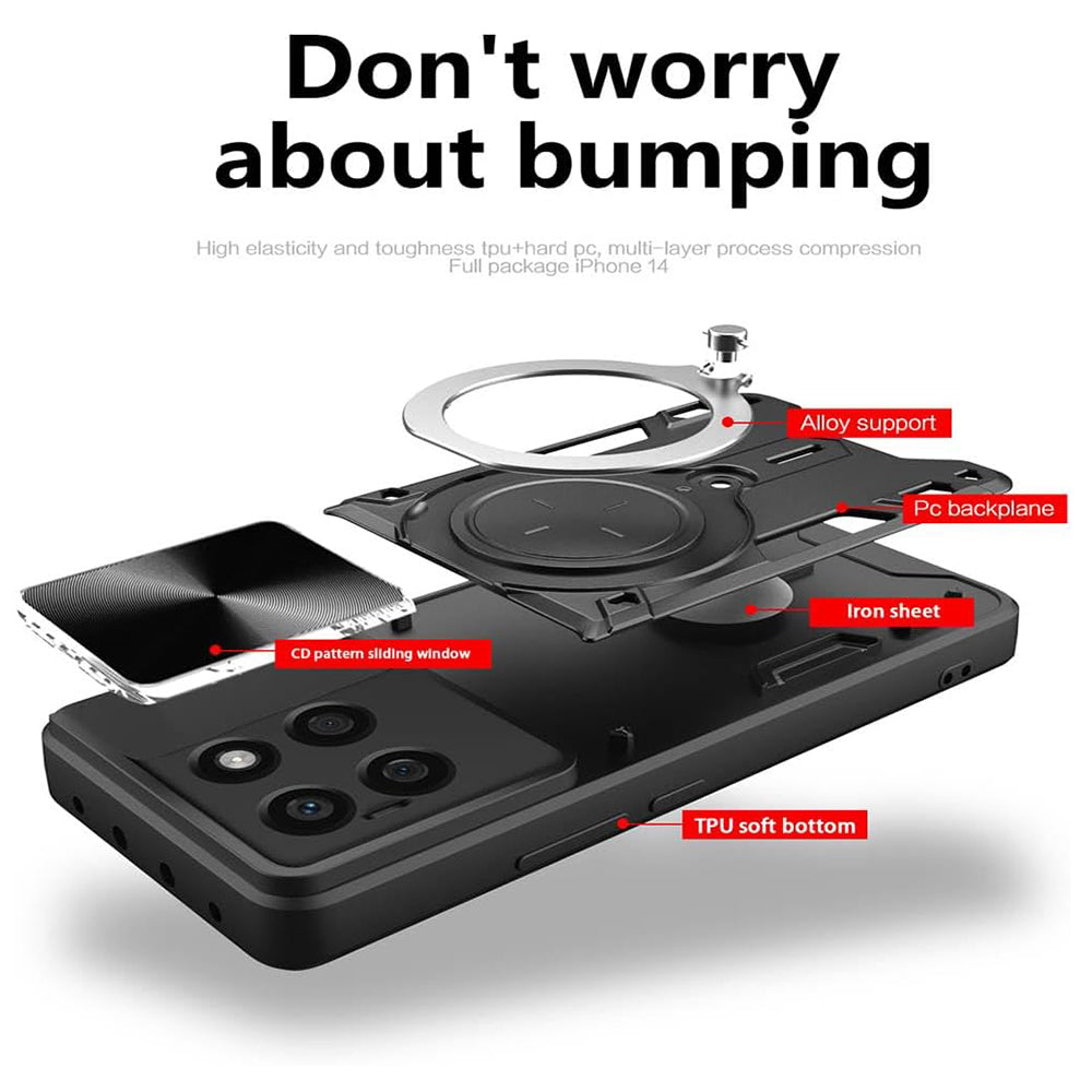 Husa de protectie Techsuit CamGuard Pro compatibil cu Honor X8c, Rosu