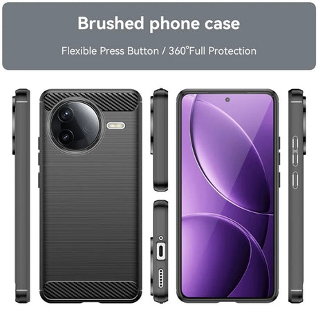 Husa de protectie Techsuit Carbon Silicone compatibil cu Xiaomi Poco F7 Ultra, Negru