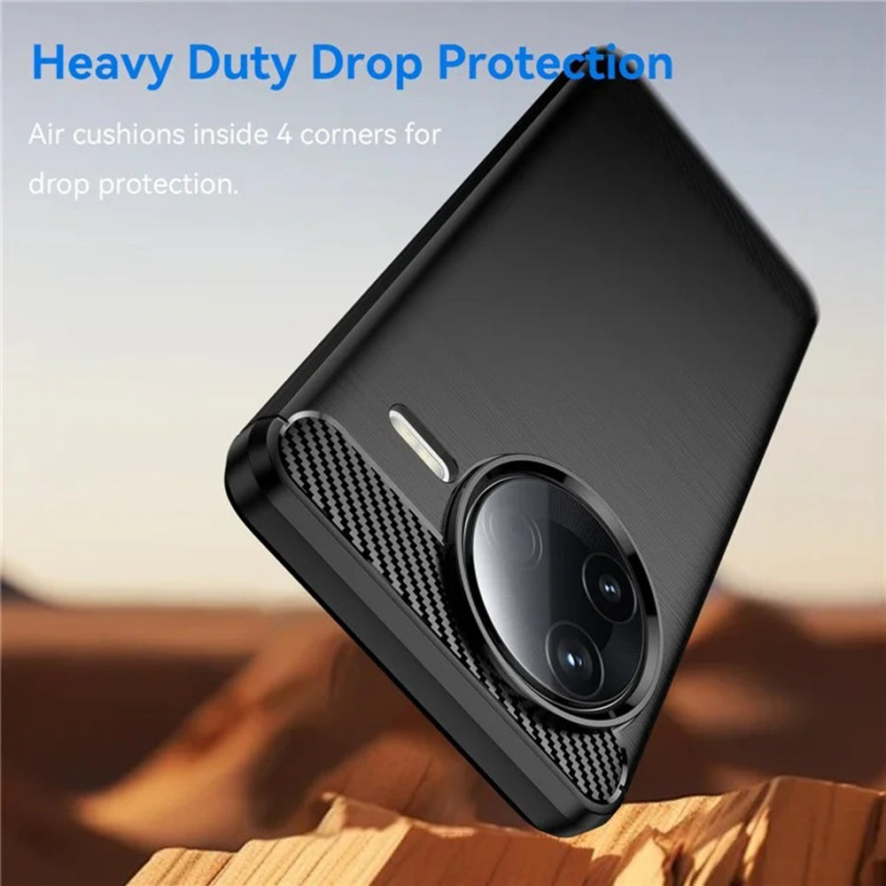 Husa de protectie Techsuit Carbon Silicone compatibil cu Xiaomi Poco F7 Pro, Negru