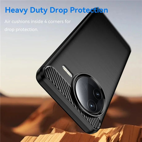 Husa de protectie Techsuit Carbon Silicone compatibil cu Xiaomi Poco F7 Pro, Negru