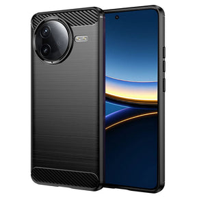 Husa de protectie Techsuit Carbon Silicone compatibil cu Xiaomi Poco F7 Pro, Negru