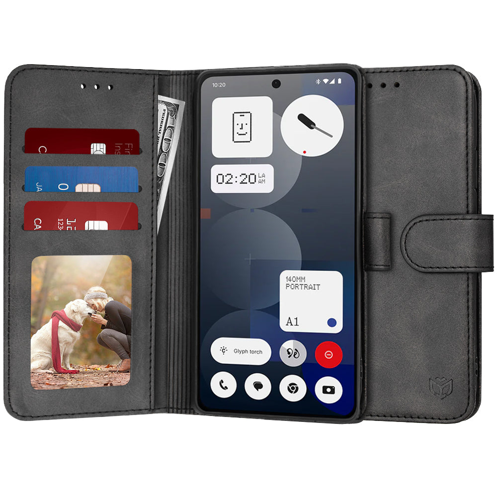 Husa de protectie Techsuit Diary Book compatibil cu Nothing Phone (3a) Pro, Negru