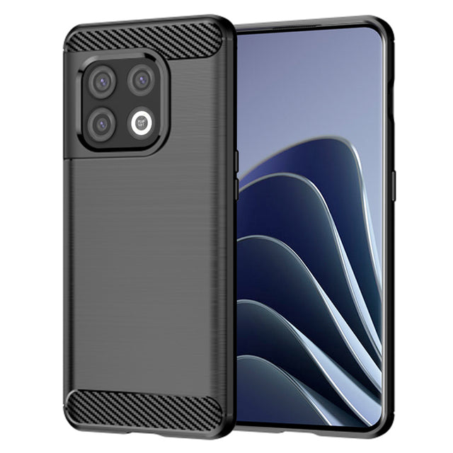 Husa de protectie Techsuit Carbon Silicone compatibil cu OnePlus 10 Pro 5G, Negru