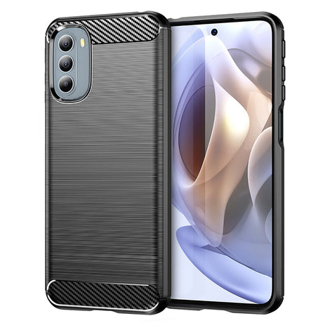 Husa de protectie Techsuit Carbon Silicone compatibil cu Motorola Moto G31 4G / Moto G41 4G, Negru