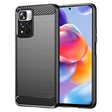 Husa de protectie Techsuit Carbon Silicone compatibil cu Xiaomi Redmi Note 11 Pro+ 5G, Negru