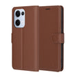 Husa de protectie Techsuit Leather Folio compatibil cu Oppo Reno13, Maro
