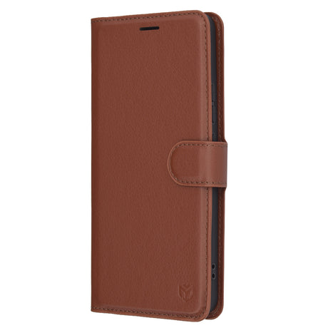 Husa de protectie Techsuit Leather Folio compatibil cu Oppo Reno13 F 4G / Reno13 F 5G / Reno13 FS 5G, Maro