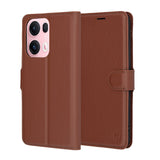Husa de protectie Techsuit Leather Folio compatibil cu Oppo Reno13 Pro, Maro