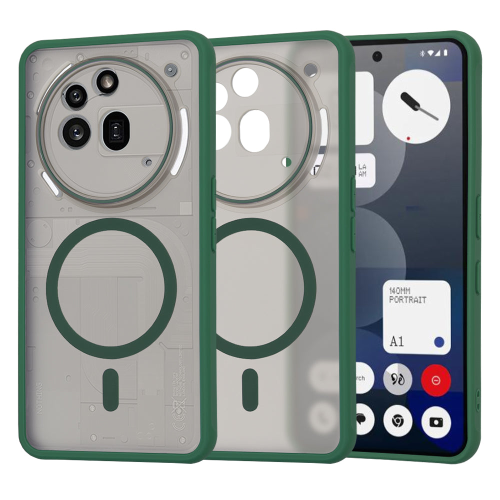 Husa de protectie Techsuit HaloFrost MagSafe Series compatibil cu Nothing Phone (3a) Pro, Bleumarin Green