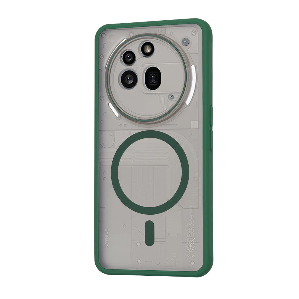 Husa de protectie Techsuit HaloFrost MagSafe Series compatibil cu Nothing Phone (3a) Pro, Bleumarin Green