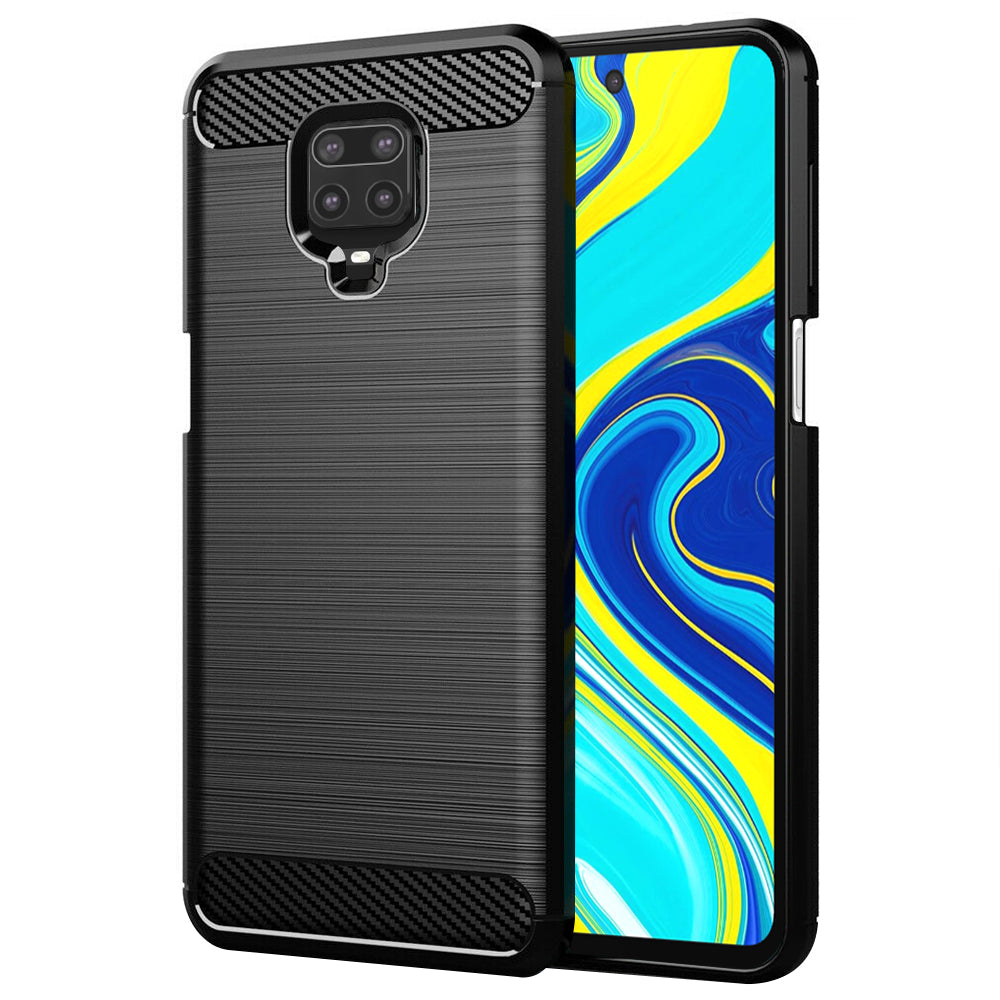 Husa de protectie Techsuit Carbon Silicone compatibil cu Xiaomi Redmi Note 9S / Redmi Note 9 Pro / Note 9 Pro Max, Negru