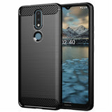 Husa de protectie TechSuit Carbon Silicone compatibil cu Nokia 2.4, Negru