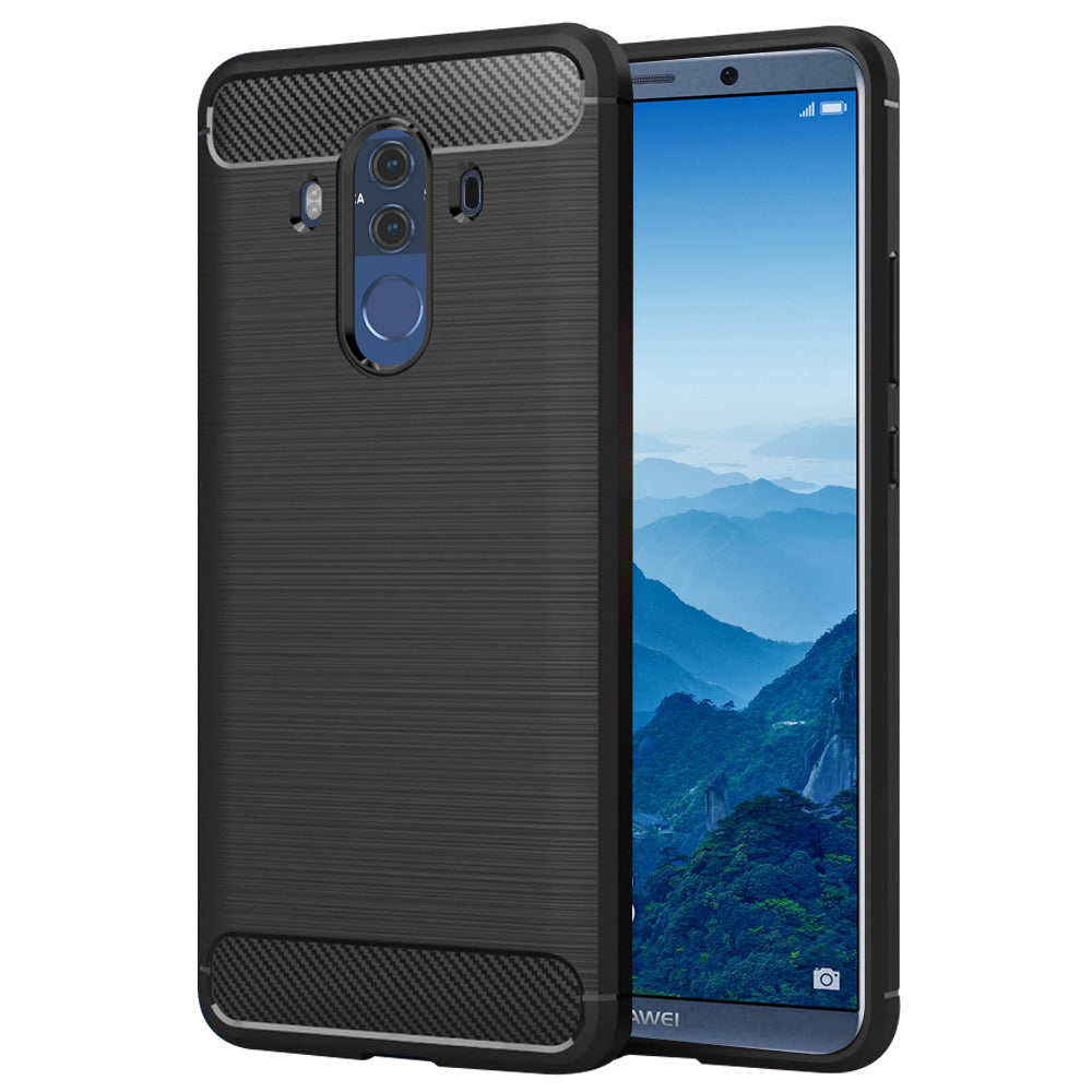 Husa de protectie Techsuit Carbon Silicone compatibil cu Huawei Mate 10 Pro, Negru
