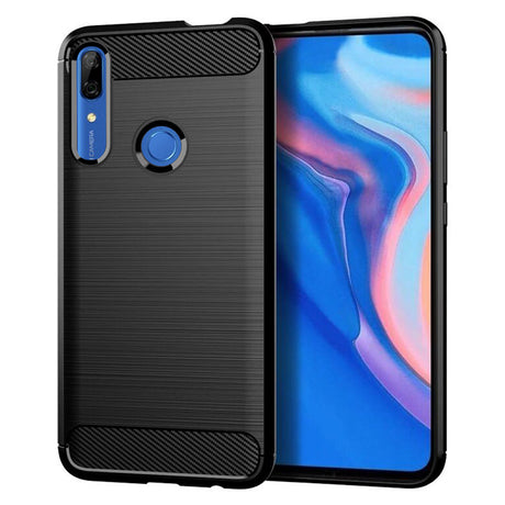 Husa de protectie Techsuit Carbon Silicone compatibil cu Huawei P Smart Z, Negru