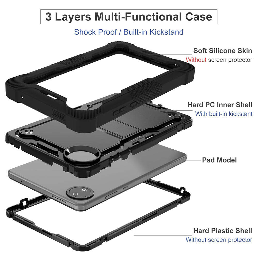 Husa de protectie tableta Techsuit Rugged TabShell + Screen Protector compatibil cu Xiaomi Pad 7, Negru