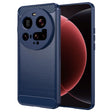 Husa de protectie Techsuit Carbon Silicone compatibil cu Xiaomi 15 Ultra, Albastru