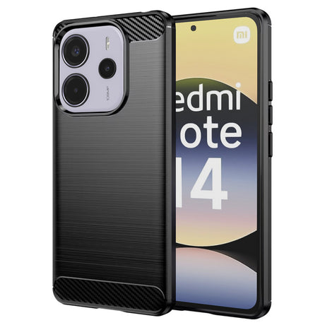 Husa de protectie Techsuit Carbon Silicone compatibil cu Xiaomi Redmi Note 14 4G (Standard), Negru