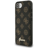 Husa de protectie Guess Peony Script MagSafe (GUHMPSE4PGPYSK) compatibil cu iPhone 16e / iPhone 17e, Negru