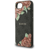 Husa de protectie Guess Hardcase 4G Flower Print MagSafe (GUHMPSE4P4ROPEMCK) compatibil cu iPhone 16e / iPhone 17e, Negru