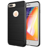 Husa de protectie Techsuit Carbon Silicone compatibil cu iPhone 8 Plus, Negru