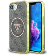 Husa de protectie Guess IML Metal Glitter 4G Circle Triangle MagSafe (GUHMPSE4HG4PRTGW) compatibil cu iPhone 16e / iPhone 17e, Maro
