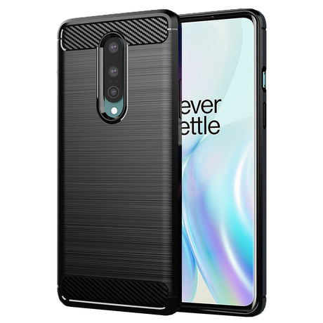 Husa de protectie Techsuit Carbon Silicone compatibil cu OnePlus 8, Negru
