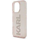Husa de protectie Karl Lagerfeld IML Rhinestones (KLHCP16LHKLSTDCP) compatibil cu iPhone 16 Pro, Roz Logo