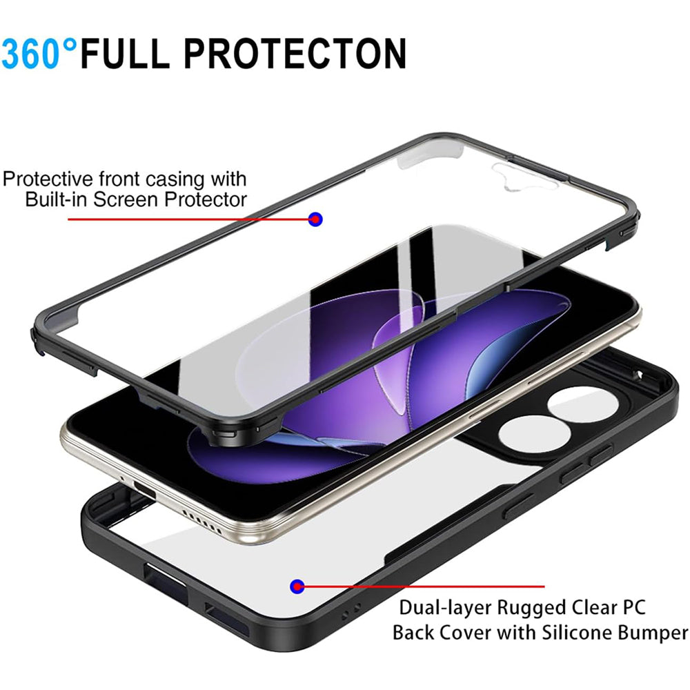 Folie de protectie Techsuit ColorVerse 360 Series + compatibil cu Oppo Reno13 F 4G / Reno13 F 5G / Reno13 FS 5G, Negru