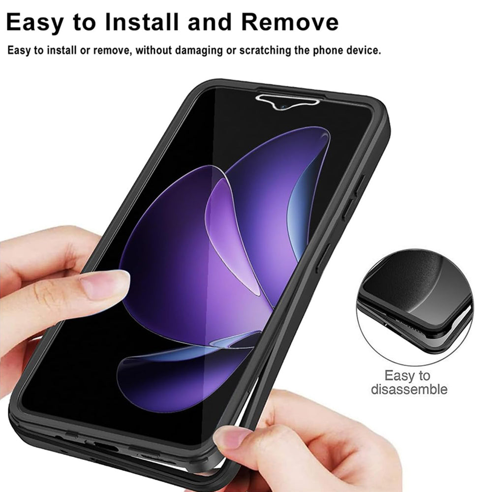 Folie de protectie Techsuit ColorVerse 360 Series + compatibil cu Oppo Reno13 F 4G / Reno13 F 5G / Reno13 FS 5G, Negru