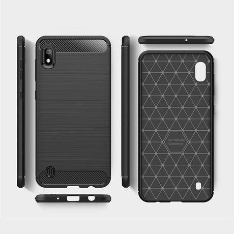 Husa de protectie Techsuit Carbon Silicone compatibil cu Samsung Galaxy A10 / M10, Negru