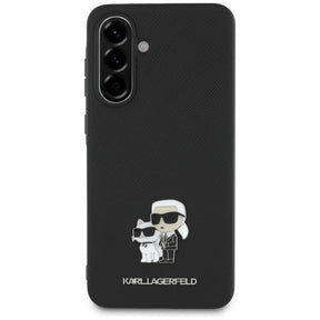 Husa de protectie Karl Lagerfeld Saffiano (KLHCSA36PSAKCMPK) compatibil cu Samsung Galaxy A36 5G, Karl&Choupette Metal Pin