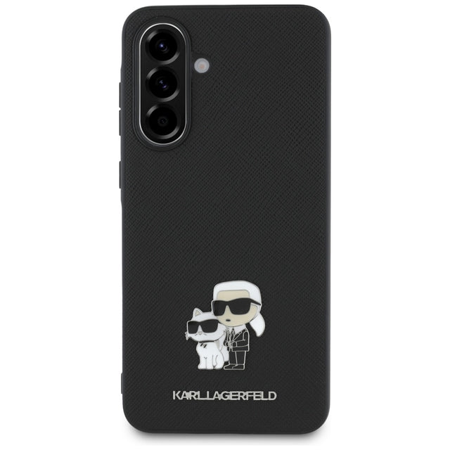 Husa de protectie Karl Lagerfeld Saffiano (KLHCSA36PSAKCMPK) compatibil cu Samsung Galaxy A36 5G, Karl&Choupette Metal Pin