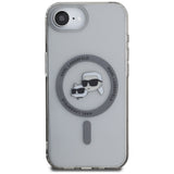 Husa de protectie Karl Lagerfeld IML MagSafe (KLHMPSE4HLSKCK) compatibil cu iPhone 16e / iPhone 17e, Metal Karl&Choupette Head