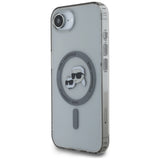 Husa de protectie Karl Lagerfeld IML MagSafe (KLHMPSE4HLSKCK) compatibil cu iPhone 16e / iPhone 17e, Metal Karl&Choupette Head