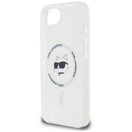 Husa de protectie Karl Lagerfeld IML MagSafe (KLHMPSE4HLSCHH) compatibil cu iPhone 16e / iPhone 17e, Alb Choupette`S Head