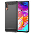 Husa de protectie Techsuit Carbon Silicone compatibil cu Samsung Galaxy A70 / A70s, Negru