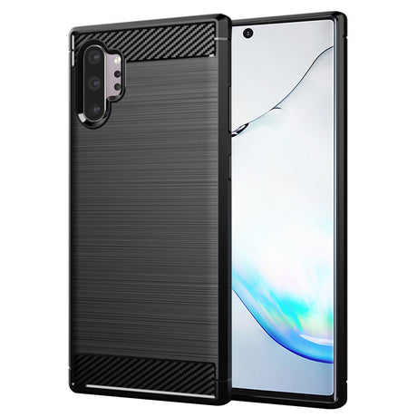 Husa de protectie Techsuit Carbon Silicone compatibil cu Samsung Galaxy Note 10 Plus 4G / Note 10 Plus 5G, Negru