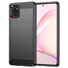 Husa de protectie Techsuit Carbon Silicone compatibil cu Samsung Galaxy Note 10 Lite, Negru