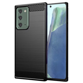 Husa de protectie Techsuit Carbon Silicone compatibil cu Samsung Galaxy Note 20 / Note 20 5G, Negru