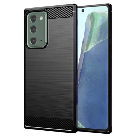 Husa de protectie Techsuit Carbon Silicone compatibil cu Samsung Galaxy Note 20 / Note 20 5G, Negru