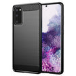 Husa de protectie Techsuit Carbon Silicone compatibil cu Samsung Galaxy S20 4G / S20 5G, Negru