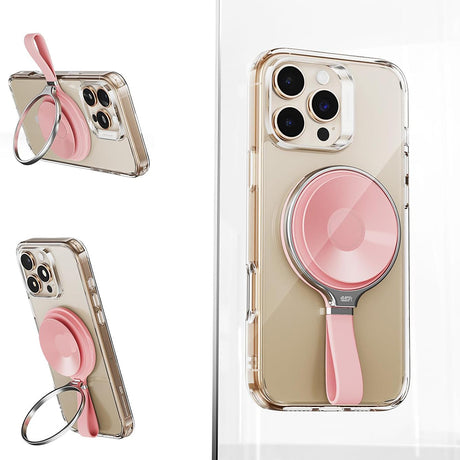Suport ESR Suction Phone HaloLock (2K6500101), Hands-Free Mirror Phone Stand, Magnetic, 360° Rotation Ring, Roz