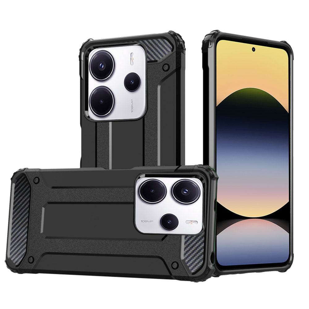 Husa de protectie Techsuit Hybrid Armor compatibil cu Xiaomi Redmi Note 14 4G (Regional), Negru