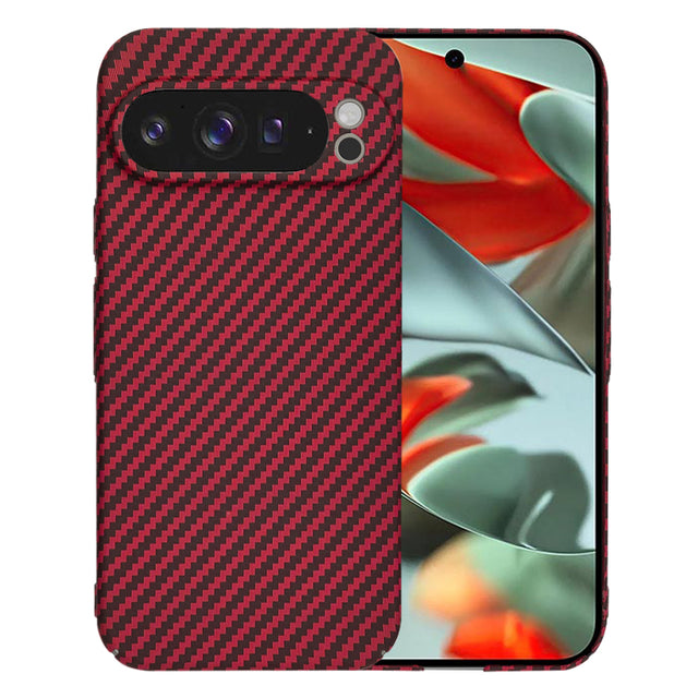 Husa de protectie Techsuit Carbonite FiberShell compatibil cu Google Pixel 9 Pro XL, Rosu